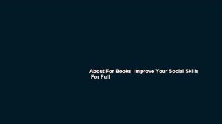 About For Books  Improve Your Social Skills  For Full