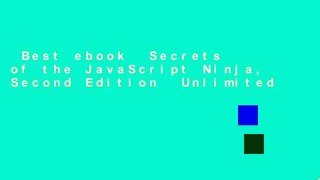 Best ebook  Secrets of the JavaScript Ninja, Second Edition  Unlimited