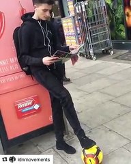 This guy just nutmegs people walking on the street. No respect  via: LDN Movements
