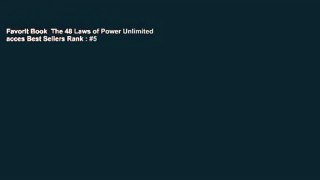 Favorit Book  The 48 Laws of Power Unlimited acces Best Sellers Rank : #5