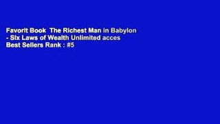 Favorit Book  The Richest Man in Babylon - Six Laws of Wealth Unlimited acces Best Sellers Rank : #5