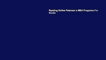 Reading Online Peterson s MBA Programs For Kindle
