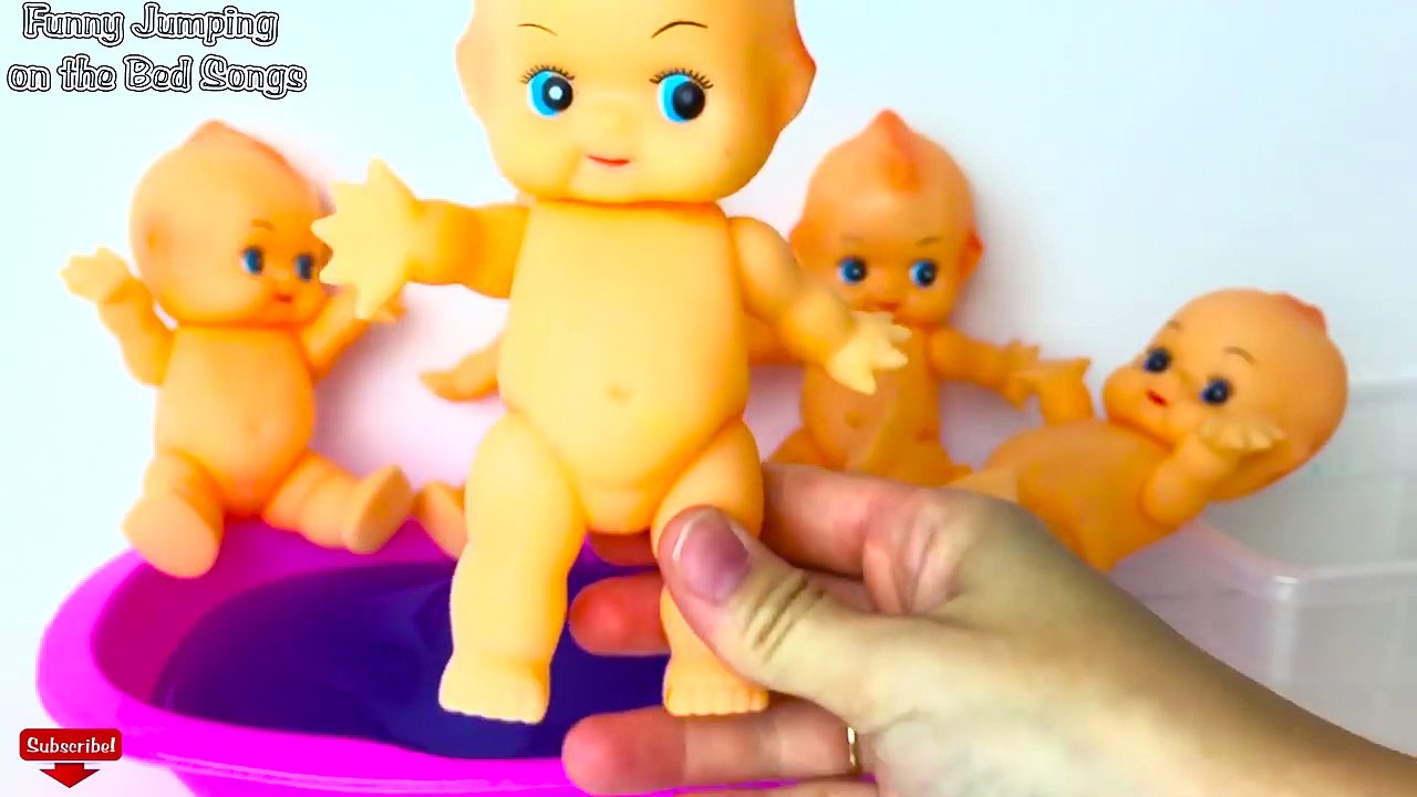 Five LITTLE Babies JUMPING in the POOL ♫ 5 Monkeys Jumping on the BED Nursery Rhyme