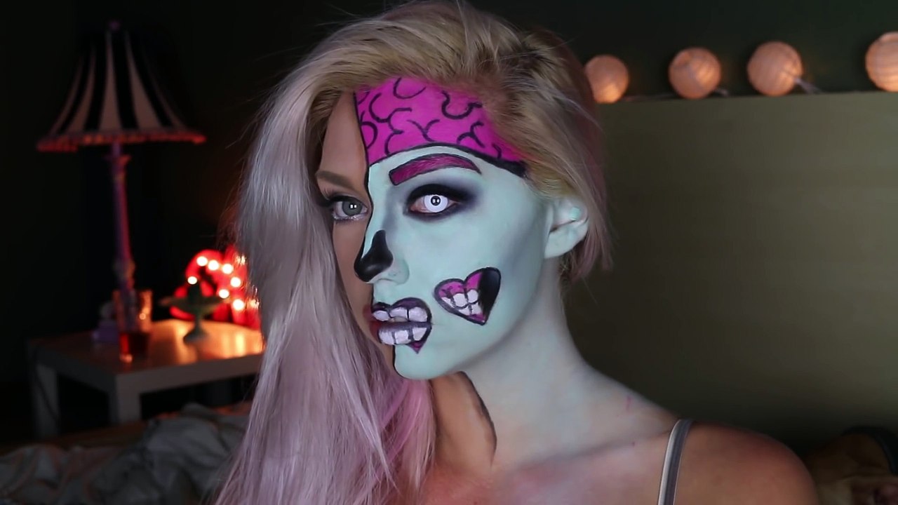Pop Art Zombie Makeup Tutorial