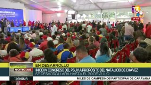 Venezuela: participan 670 delegados en el IV Congreso del PSUV