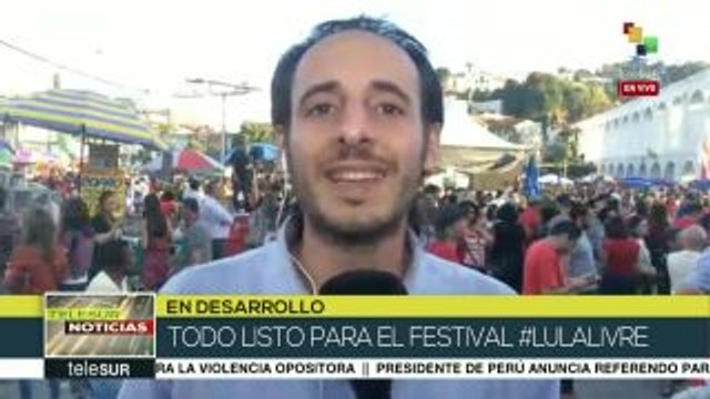 Festival #LulaLivre congrega a una multitud antes de iniciar