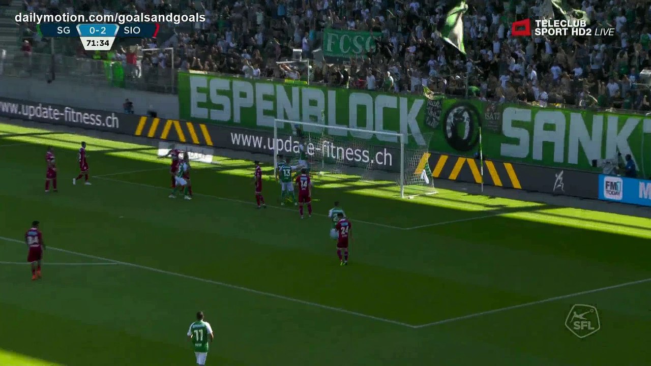Silvan Hefti Goal HD - St. Gallen 1 - 2 FC Sion - 29.07.2018 (Full Replay)