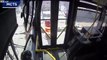 Ce bus termine dans un bâtiment, filmé de l'intérieur !