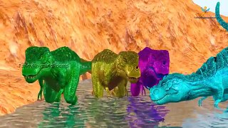 Learn colors with 3d Dainosuer colors lesson for Nursery Children color Video Song
