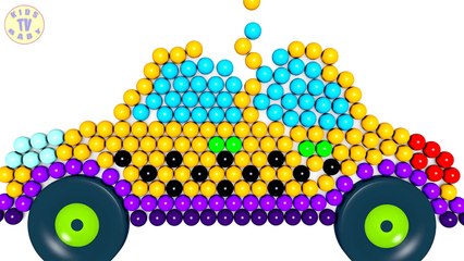 Colored Balls On The Giant 3D Slide For Kids Balls Transformer Part 1