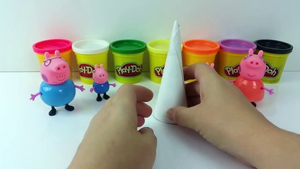 Learn Colors Play Doh Lollipop & Truck Molds | Peppa Pig Christmas Tree Fun and Creative f