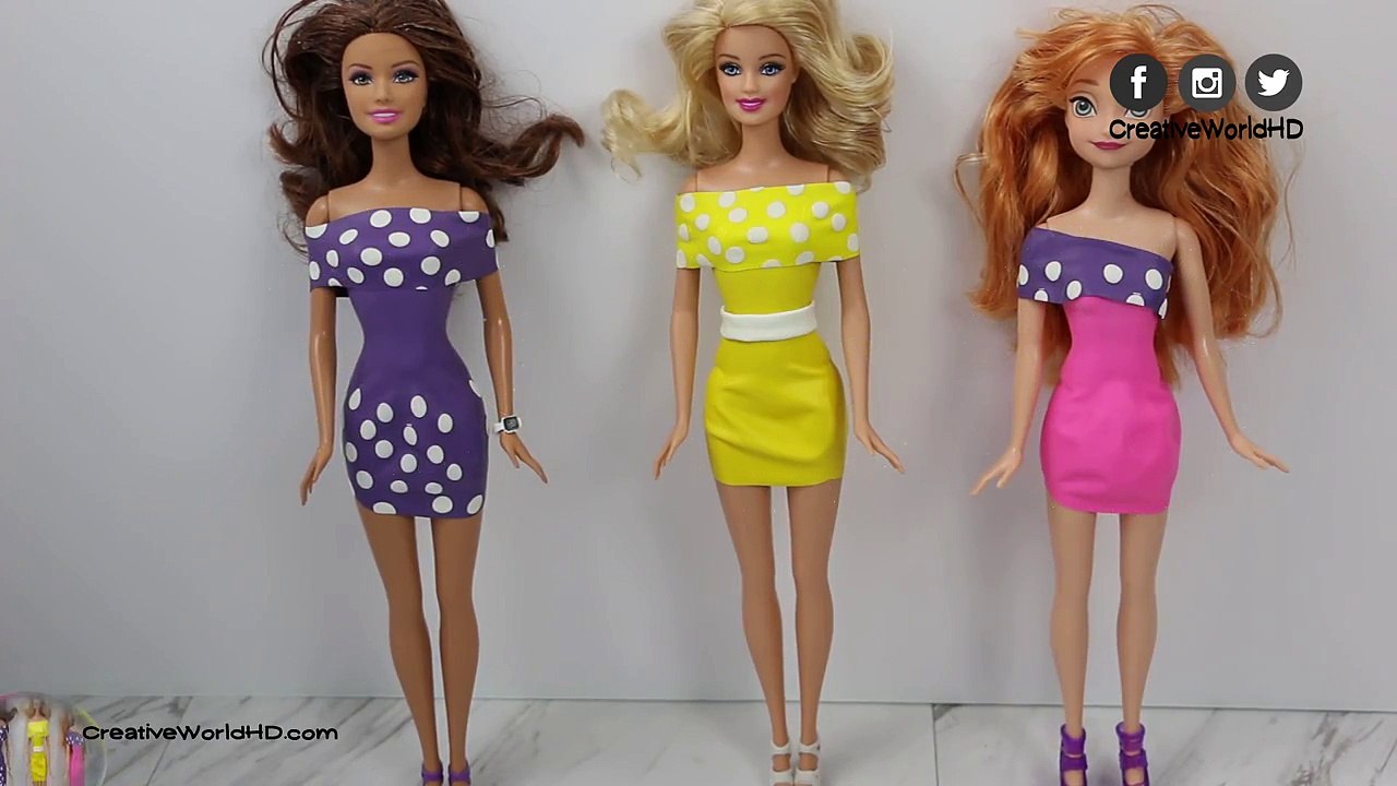 How to Make Barbie Clothes No-sew No-glue/ Doll Dress with Balloon - video  Dailymotion