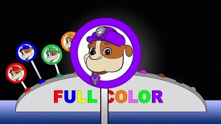 New Learn Colors For Children Paw Patrol Rubble Toddlers & Kids | Baby Lollipop Coloring #