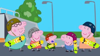 Peppa Pig Riding Skateboard Finger Family | Nursery Rhymes | English Songs for Babies and