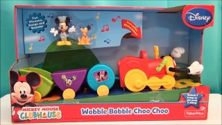 MICKEY MOUSE CLUBHOUSE WOBBLE BOBBLE CHOO CHOO TRAIN DISNEY VIDEO TOY REVIEW