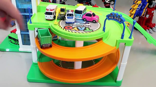 Tayo the Little Bus Parking Garage Play Doh Toy Surprise Learn Colors Toys