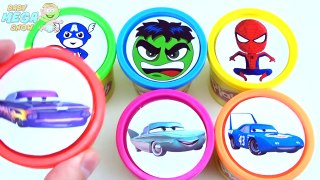 Superhero Play Doh Cups Toys Cars 3 Spiderman