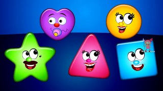 Finger Family (Shapes Song) Nursery Rhymes | Finger Family Shapes Rhymes for Children in 3