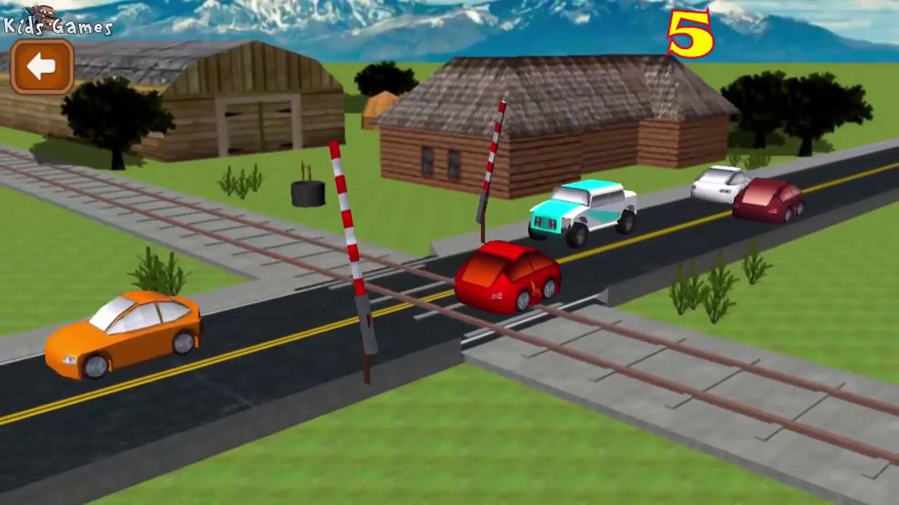 Game Cartoon Cars & Trains For KIDS | Train Videos For Children | Car Driving For Kids Loc