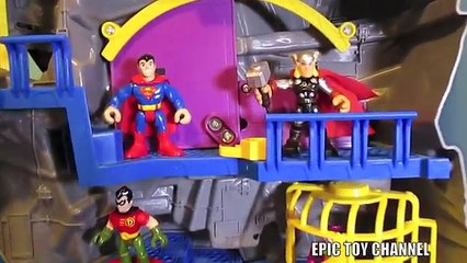 BATMAN [Imaginext] ROBIN, HULK, THOR, SPIDER MAN, SUPERMAN and Batcastle TOYS