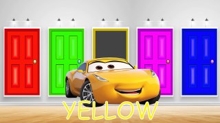 Learn Colors With Colorful Doors Disney Cars Robo Car Poli Super Wings For Children
