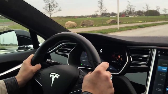 Tesla model S performance P85D .Launch start in insane mode.Amazing Acceleration.0-...