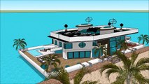 Sims 6 sims house building modern challenge best sims house designs Floating houseboat yacht life ya