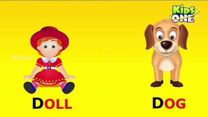 A For Apple | Phonics Song with Two Words | Learning ABC Alphabet Songs For Kids KidsOne