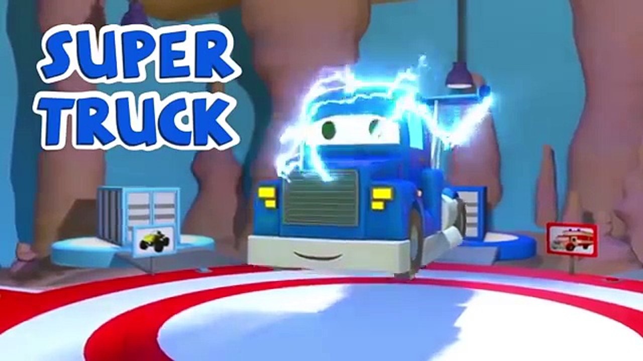 The Concrete Mixer Truck with Super Truck, Tom The Tow Truck and Troy The Train in Car Cit