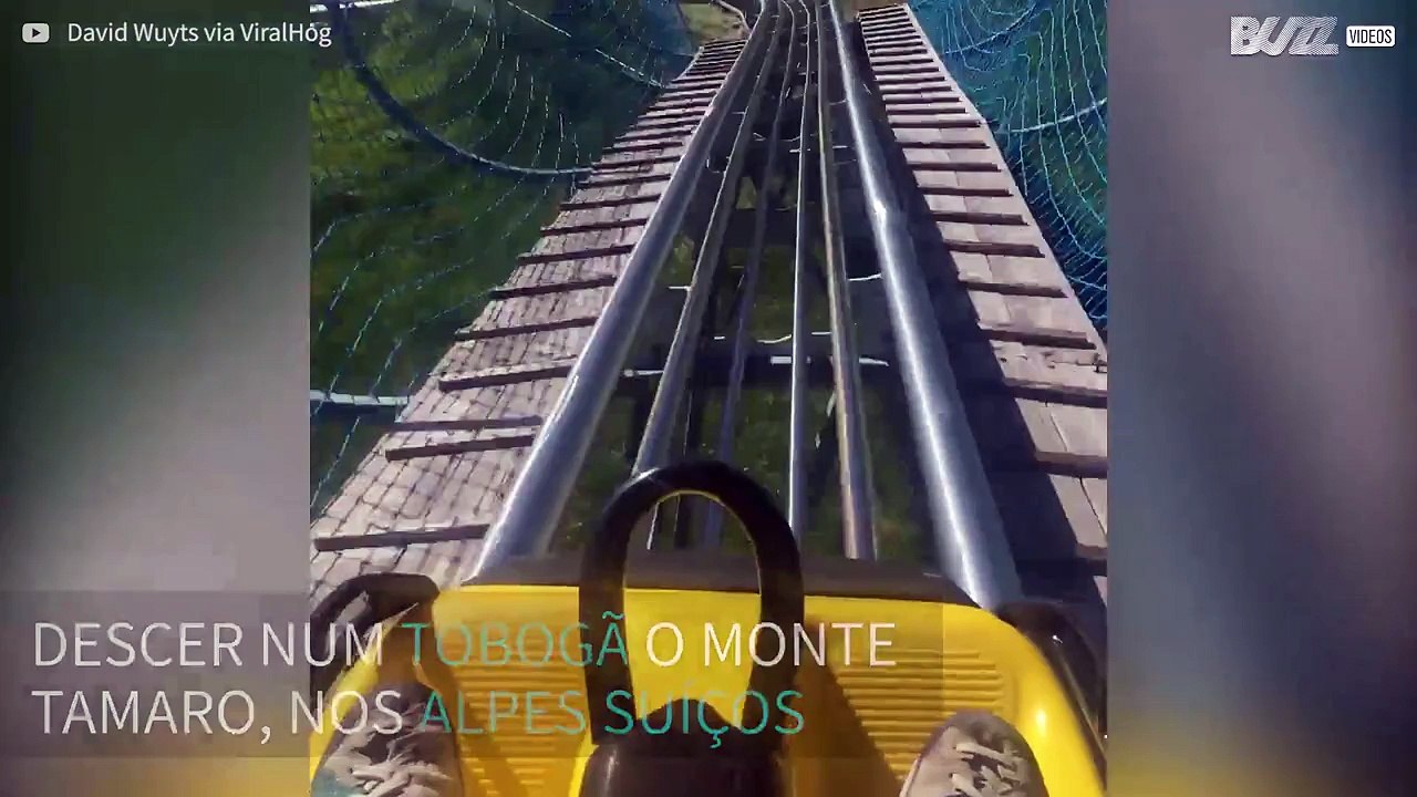 Uma descida de tobogã pelos Alpes suíços