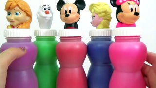 DISNEY PRINCESS Elsa & Anna with Olaf & Mickey Mouse Slime