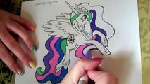 Lets color My Little Pony Princess Celestia! We love coloring MLP! Coloring video