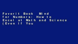 Favorit Book  Mind for Numbers: How to Excel at Math and Science (Even If You Flunked Algebra)