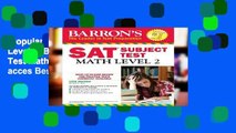 Popular Book  Sat Math Level 2 (Barron s Sat Subject Test Math Level 2) Unlimited acces Best