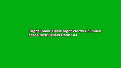 Digital book  Basic Sight Words Unlimited acces Best Sellers Rank : #4