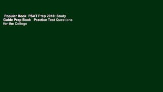 Popular Book  PSAT Prep 2018: Study Guide Prep Book   Practice Test Questions for the College