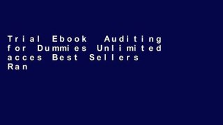 Trial Ebook  Auditing for Dummies Unlimited acces Best Sellers Rank : #2