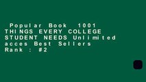 Popular Book  1001 THINGS EVERY COLLEGE STUDENT NEEDS Unlimited acces Best Sellers Rank : #2