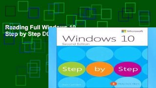 Reading Full Windows 10 Step by Step D0nwload P-DF