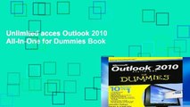 Unlimited acces Outlook 2010 All-In-One for Dummies Book