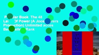 Popular Book  The 48 Laws Of Power (A Joost Elffers Production) Unlimited acces Best Sellers Rank
