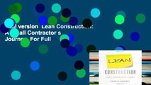 Full version  Lean Construction: A Small Contractor s Journey  For Full