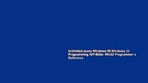Unlimited acces Windows 95 Windows 32 Programming API Bible: Win32 Programmer s Reference