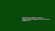 this books is available Investing in People: Financial Impact of Human Resource Initiatives For