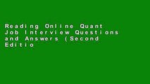 Reading Online Quant Job Interview Questions and Answers (Second Edition) For Any device