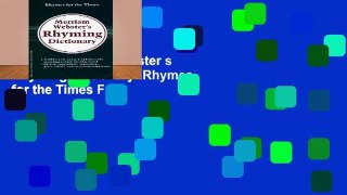 Ebook Merriam-Webster s Rhyming Dictionary: Rhymes for the Times Full