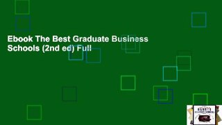 Ebook The Best Graduate Business Schools (2nd ed) Full