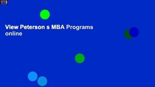 View Peterson s MBA Programs online