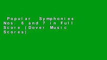 Popular  Symphonies Nos. 6 and 7 in Full Score (Dover Music Scores)  Full