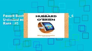 Favorit Book  Hubbard: Microeconomics_6 Unlimited acces Best Sellers Rank : #5